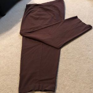 Brown Strechy Pants Size 24W Zipper Pockets